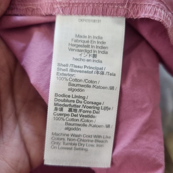 NWT Madewell Sidonie Poplin Maxi Dress in Shaded Pink Size XS - Picture 9 of 10